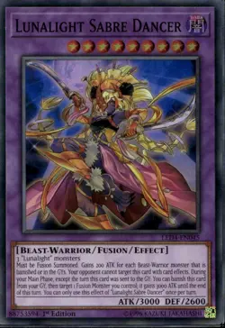 Lunalight Sabre Dancer 1st Ed Super Rare LED4-EN045 Yu-Gi-Oh! - Image 1