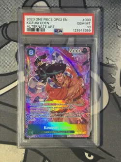 2023 ONE PIECE OP02-PARAMOUNT WAR ALTERNATE ART #030 KOZUKI ODEN PSA 10 - Image 1