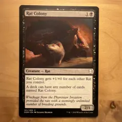 Magic: The Gathering Rat Colony Dominaria 101/269 Common Creature Card - Image 1