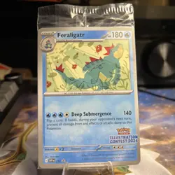 Feraligatr 2024 Illustrator Contest Sealed Stamped Promo with Cards - Image 1