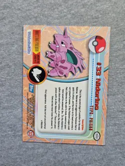 Nidorino #33 1998 Topps Pokemon TV Animation Edition Blue Logo Pokemon Card - Image 2
