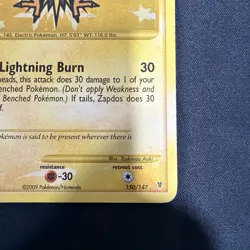 Zapdos 150/147 Platinum Supreme Victors Pokemon Card HolO Secret Rare HP- SWIRL - Image 5
