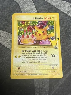 Pokemon Pikachu TCG Celebrations Birthday Promo Holo Card #24 - Image 1