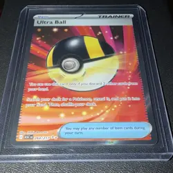 Pokemon Ultra Ball Trainer-Item Holo Secret Rare Card 264/217 - Image 1