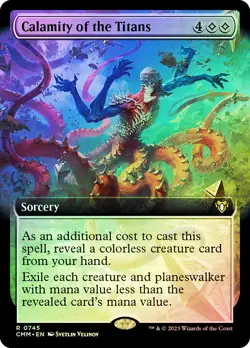 MTG FOIL Calamity of the Titans - Commander Masters #745 - Image 1