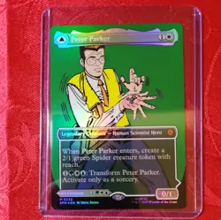 Peter Parker/Amazing Spiderman Showcase Foil Mythic, MTG Marvel Spiderman, #232 - Image 1