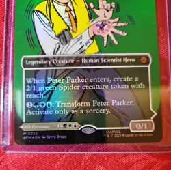 Peter Parker/Amazing Spiderman Showcase Foil Mythic, MTG Marvel Spiderman, #232 - Image 2