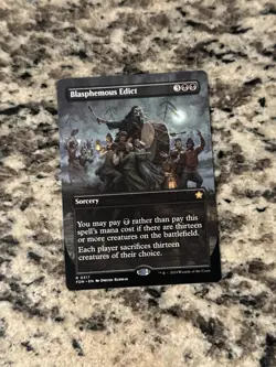 MTG Magic the Gathering Blasphemous Edict (317/789) Foundations LP - Image 1