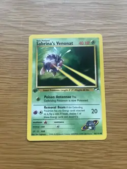 Pokemon Sabrina’s Venonat 96/132 Gym Heroes 1st Edition - LP - Image 1