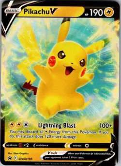 Pokemon | SWSD | Pikachu V| SWSH198 | NM Holo - Image 1