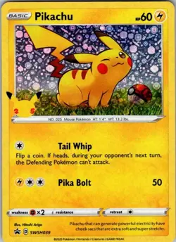 Pokemon | MCAP | Pikachu(General Mills) | SWSH039 | NM Holo - Image 1
