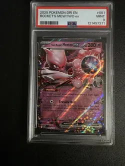 Pokemon TCG Team Rockets Mewtwo EX 81/162 PSA 9 Mint - Image 1