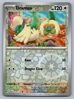 Pokemon TCG SV09: Journey Together Drampa 130/159 Reverse Holo - Image 1