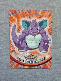 Nidoking #34 Pokemon 1999 Topps TV Animation Edition Series 1 Blue Logo - Image 1