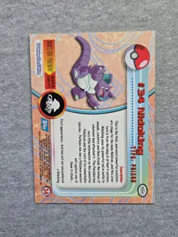 Nidoking #34 Pokemon 1999 Topps TV Animation Edition Series 1 Blue Logo - Image 2