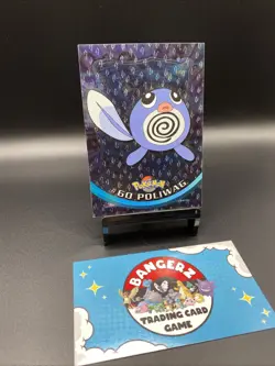 Topps Pokemon Poliwag #60 (TV Animation Edition) Holo Foil Black Logo - Image 3