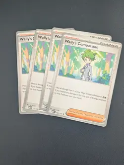 4x - Wally's Compassion #132/132 Pokemon Mega Evolution TCG PLAYSET - Image 1
