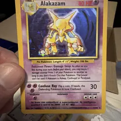 Pokemon TCG Alakazam Base Set 1/102 Holo Unlimited Holo Rare - Image 1