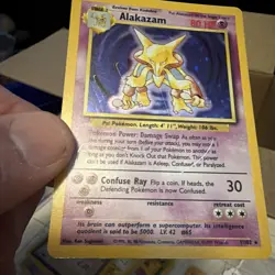 Pokemon TCG Alakazam Base Set 1/102 Holo Unlimited Holo Rare - Image 3