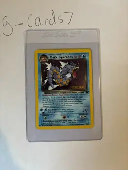 1999 Pokemon Dark Gyarados 8/82 Prerelease Team Rocket -WOTC- Mint Condition - Image 1