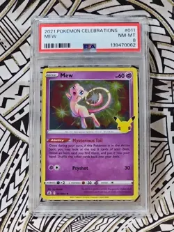 MEW Holo 2021 Pokemon Celebrations #011/025 PSA 8 Near Mint (062) - Image 1