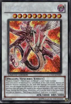 Majestic Red Dragon Ltd Ed Secret Rare CT07-EN001 Yu-Gi-Oh! - Image 1