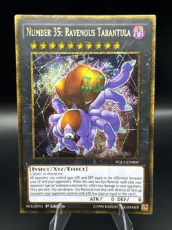 Number 35: Ravenous Tarantula PGL3-EN009 Premium Gold: Infinite Gold 1st Edition - Image 1