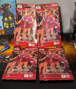 4x One Piece Heroines EB-03 Sleeved Booster Pack English LOT OF 4 Fast Shipping - Image 1