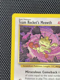 Team Rocket's Meowth # 18 Black Star PROMO WOTC Rare Pokemon Card Tcg NM - Image 2