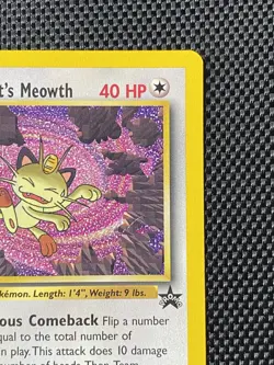 Team Rocket's Meowth # 18 Black Star PROMO WOTC Rare Pokemon Card Tcg NM - Image 3