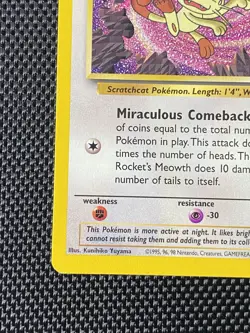Team Rocket's Meowth # 18 Black Star PROMO WOTC Rare Pokemon Card Tcg NM - Image 5