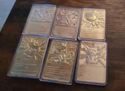 1999 Burger King Pokemon 23K Gold Plated Card Lot of 6 Charizard Mewtwo Pikachu - Image 2