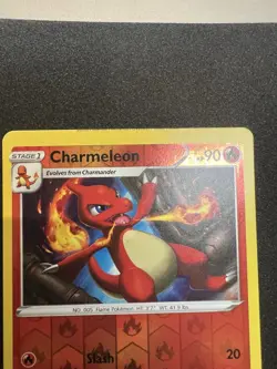 MISCUT Pokemon TCG Charmeleon #24 Reverse Holo Error Card! - Image 2
