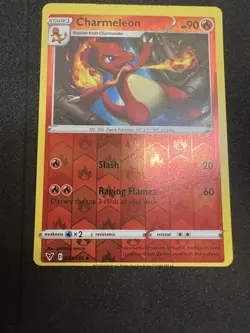 MISCUT Pokemon TCG Charmeleon #24 Reverse Holo Error Card! - Image 3