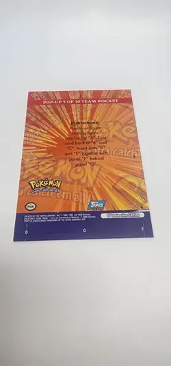 Pokemon Topps Team Rocket Pop-Up 5 of 10 TV Animation 3 Card - Image 2
