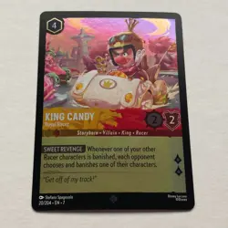 King Candy 20/204 Disney Lorcana Archazia's Island Super Rare Cold Foil Card NM - Image 1