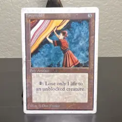 Magic: The Gathering Forcefield Unlimited Edition Artifact Rare Card Dan Frazier - Image 1