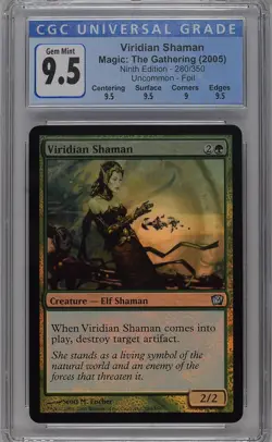 VIRIDIAN SHAMAN 9th Edition Foil U CGC 9.5 MTG [Nostalgium] - Image 1