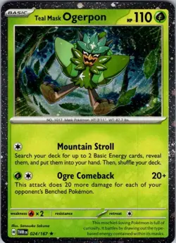 Pokemon | MCAP | Teal Mask Ogerpon (Cosmos Holo) | 024/167 | NM Holo - Image 1
