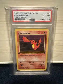 2000 POKEMON ROCKET CHARMANDER 1ST EDITION #50 PSA 10 GEM MINT - Image 1