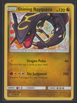 Shining Rayquaza 56/73 Shining Legends Holo Pokemon TCG Sun & Moon - Image 1
