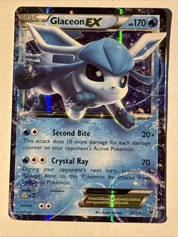 Glaceon EX 20/124 Fates Collide Holo Pokemon TCG MP - Image 1