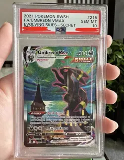 2021 Pokemon UMBREON VMAX Alt Art PSA 10 GEM MNT SWSH EVOLVING SKIES 215/203 - Image 1