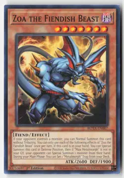 Yugioh - Zoa the Fiendish Beast ROTA-EN007 1st Edition - Rage of the Abyss - Image 1
