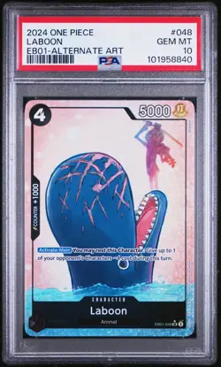 PSA 10 2024 One Piece Laboon EB01 Alternate Art #048 SR English - Image 1