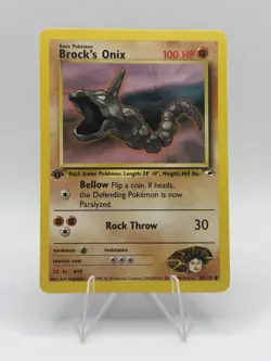 Pokemon Brock's Onix Gym Heroes 1st Edition 69/132 Rare 100 HP Card - Image 1