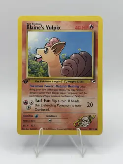 Pokemon Blaine's Vulpix Gym Heroes 1st Edition 65/132 Common Regular 40 HP Card - Image 1