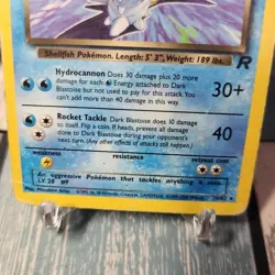 Dark Blastoise 20/82 Team Rocket Non-Holo Rare Pokemon Card TCG HP - Image 3