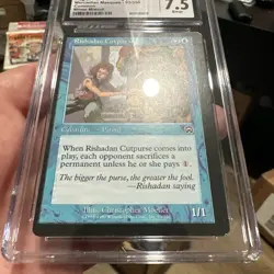 Magic The Gathering MTG Error Miscut Mercadian Masques Rishadan Cutpurse CGC 7.5 - Image 4