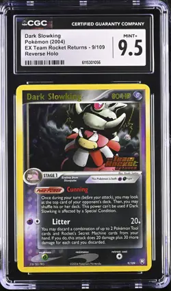 CGC 9.5 Dark Slowking EX Team Rocket Returns 9/109 Reverse Holo Stamped Pokemon - Image 1